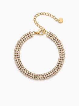 Tarisa Diamond 18K Gold Plated Chain Bracelet