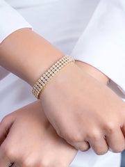 Tarisa Diamond 18K Gold Plated Chain Bracelet