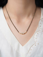 Tesha Diamond Bar 18K Gold Plated Mangalsutra