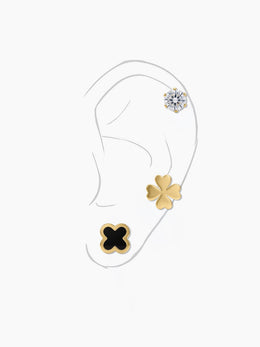 Tivara Clover 18K Gold Plated Women's Earrings Set