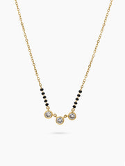 Trinika Solitaire 18K Gold Plated Mangalsutra