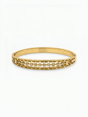 Ulina Link Diamond 18K Gold Plated Small Wrist Band Bracelet