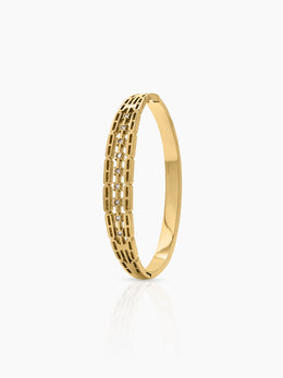 Ulina Link Diamond 18K Gold Plated Small Wrist Band Bracelet