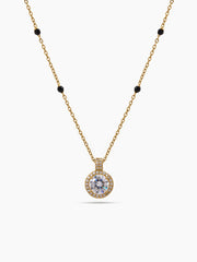 Vaidehi Halo Solitaire 18K Gold Plated Mangalsutra