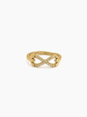 Velnira Infinity Diamond 18K Gold Plated Women's Ring