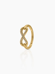 Velnira Infinity Diamond 18K Gold Plated Women's Ring