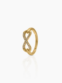 Velnira Infinity Diamond 18K Gold Plated Women's Ring