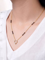 Vihana Heart Diamond 18K Gold Plated Mangalsutra
