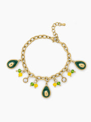 Viresta Charms 18K Gold Plated Chain Bracelet