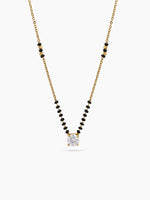 Vishu Solitaire 18K Gold Plated Mangalsutra