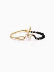 Vrutha Daimond Floral 18K Gold Plated Mangalsutra Bracelet