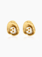 Yarevia Pearl Shell 18K Gold Plated Earrings
