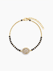 Yashira Diamond Floral 18K Gold Plated Mangalsutra Bracelet