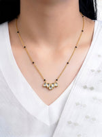 Yunira Diamond Cluster 18K Gold Plated Mangalsutra