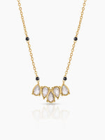 Yunira Diamond Cluster 18K Gold Plated Mangalsutra