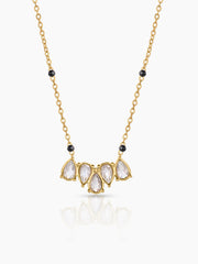 Yunira Diamond Cluster 18K Gold Plated Mangalsutra