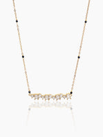 Zivelle Solitaire Cluster Bar 18K Gold Plated Mangalsutra