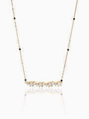 Zivelle Solitaire Cluster Bar 18K Gold Plated Mangalsutra