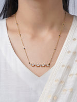 Zivelle Solitaire Cluster Bar 18K Gold Plated Mangalsutra