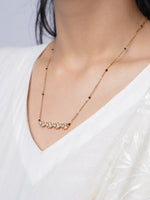 Zivelle Solitaire Cluster Bar 18K Gold Plated Mangalsutra