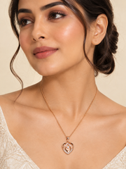 HeartGlow Rose Gold Heart Necklace