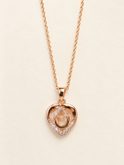 HeartGlow Rose Gold Heart Necklace
