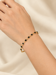 Black Heart Luxe Bracelet – Gold-Plated