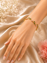 Tulip Bracelet | Pink Crystal 18K Gold-Plated Bracelet for Women