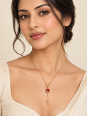 Ruby Luxe Gold-Plated Pendant Necklace