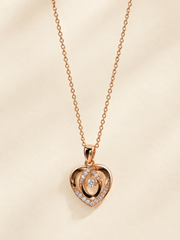 HeartGlow Rose Gold Heart Necklace