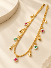 Multicolor Gold-Plated Charm Necklace